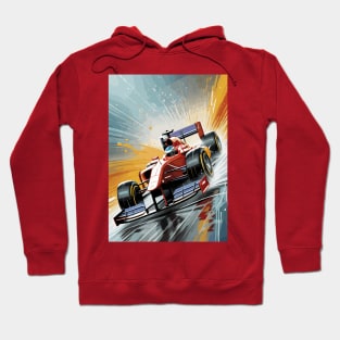 F1 Car Splatter Poster Hoodie